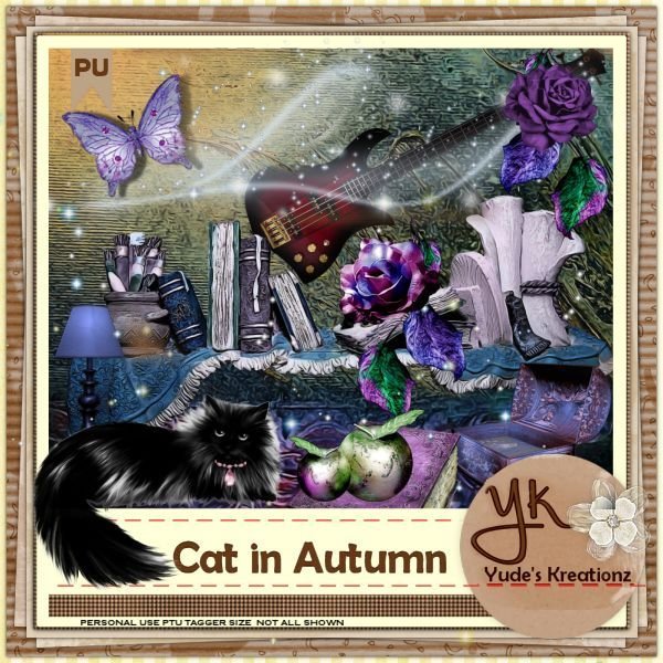 Cat in Autumn - Click Image to Close